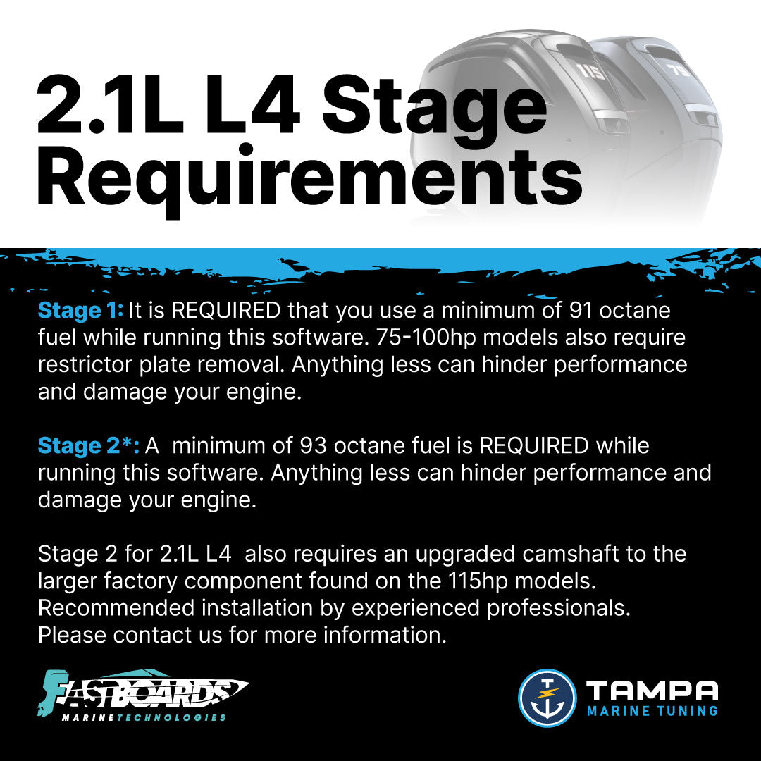 
                  
                    L4 2.1L Mercury 75-115 Fastboards Tune (2011-present*)
                  
                