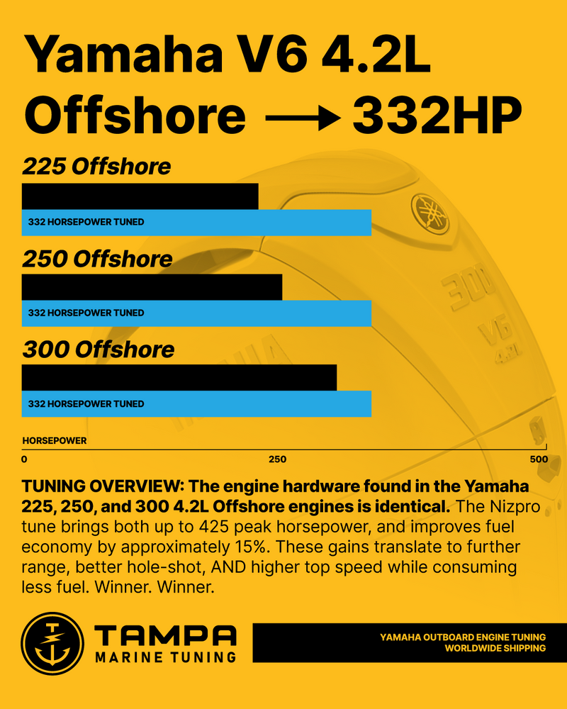 
                  
                    V6 4.2L Yamaha Offshore 225, 250, 300 Nizpro Tune (2008-Present)
                  
                